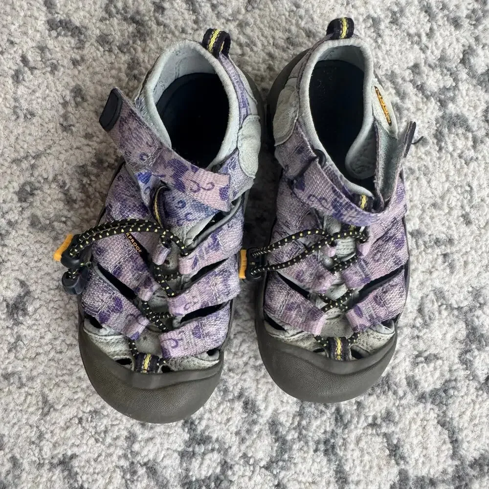 KEEN Newport H2 Youth Hiking/ Water Sandals Purple Floral 13C